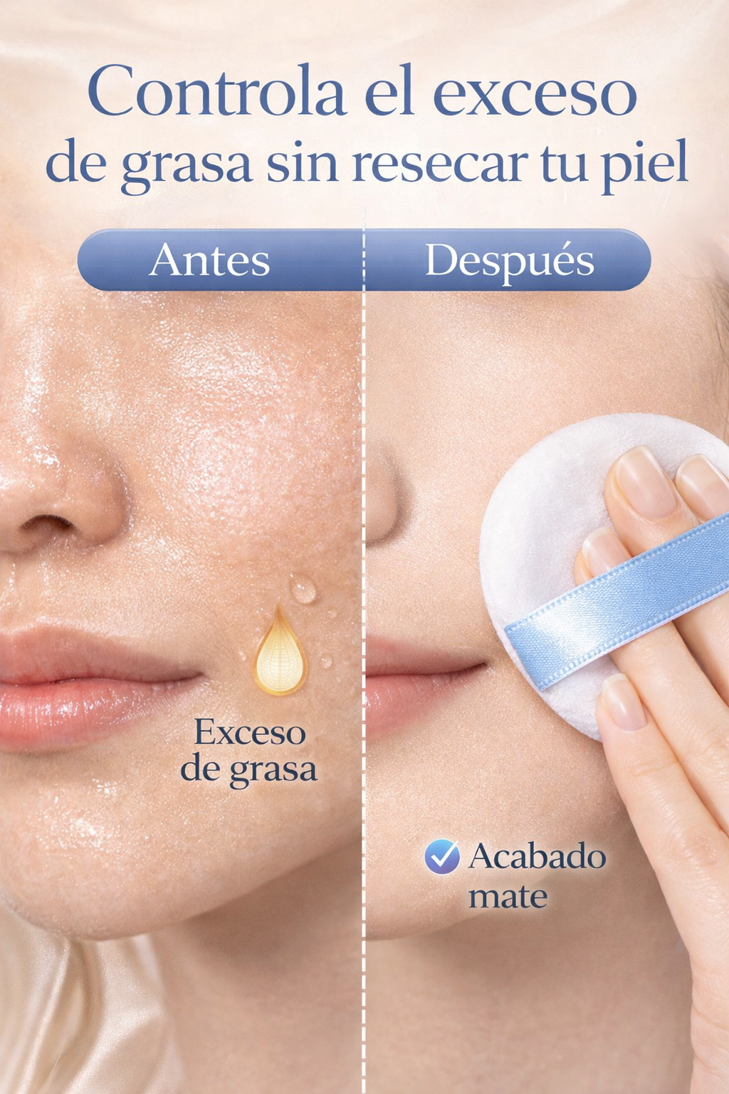 Polvo Compacto Matificante de Alta Cobertura